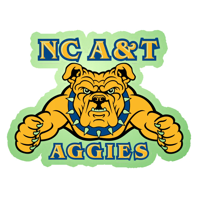 North Carolina A&T Aggies - Image 1 - Glow in the Dark Vinyl Decal - Custom Size