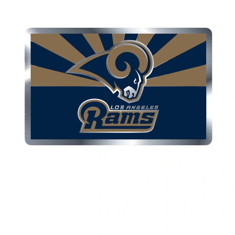 Los Angeles Rams - Image 26 - Silver Chrome Vinyl Sticker - Custom Size