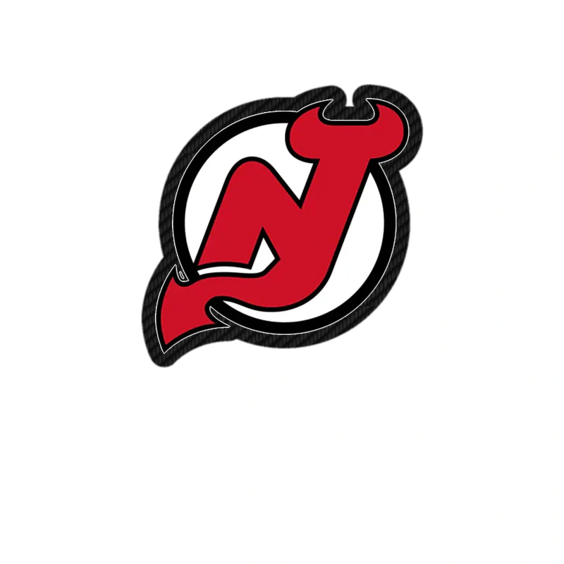 New Jersey Devils - Circle With N - Carbon Fiber Vinyl Sticker - Custom Size