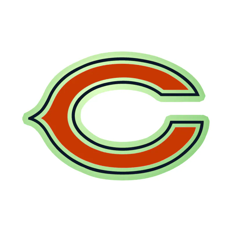 Chicago Bears - Bear Head - Image 16 - Glow in the Dark Vinyl Sticker - Custom Size