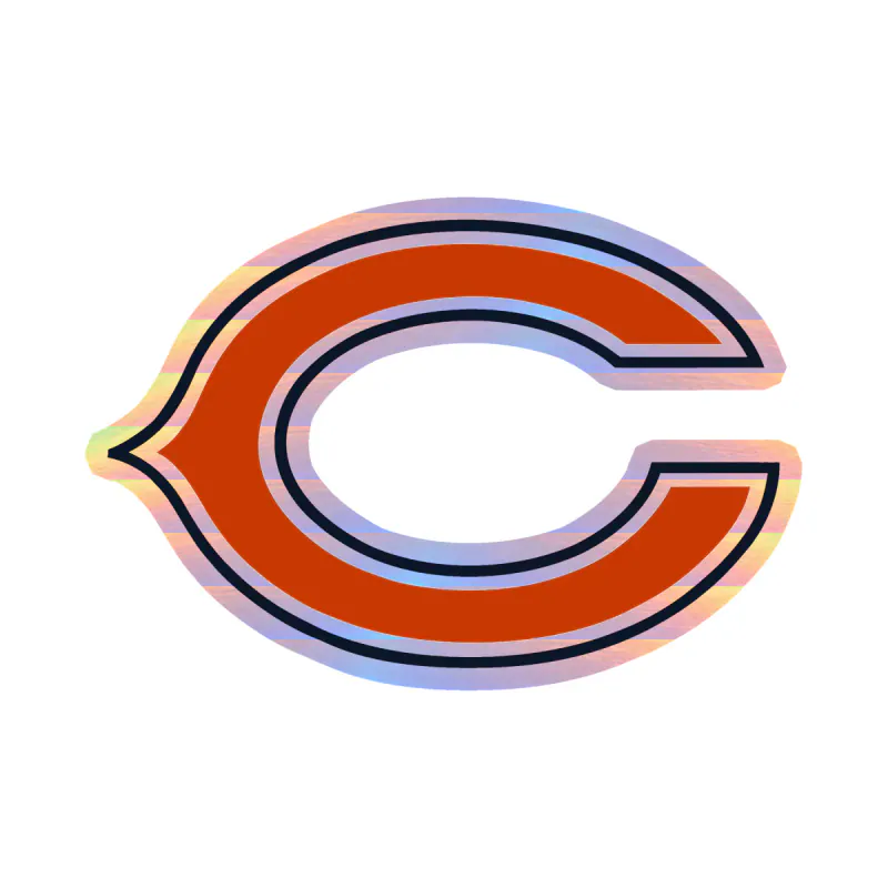 Chicago Bears - Bear Head - Image 16 - Holographic Vinyl Sticker - Custom Size