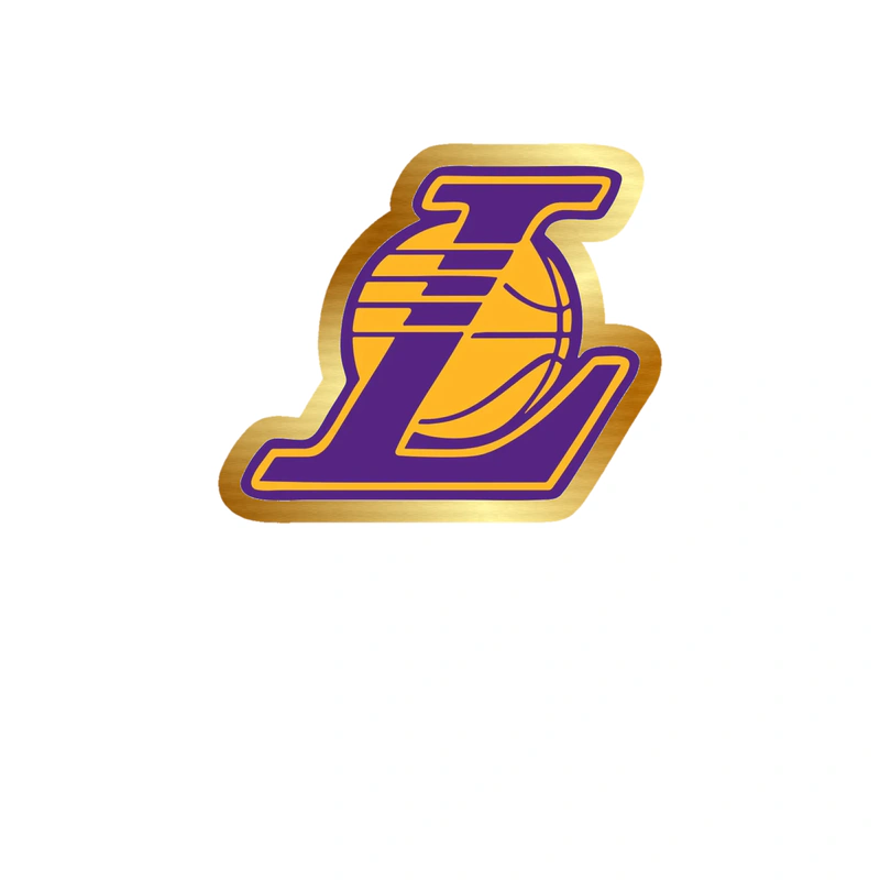 Los Angeles Lakers - Image 13 - Gold Chrome Vinyl Sticker - Custom Size