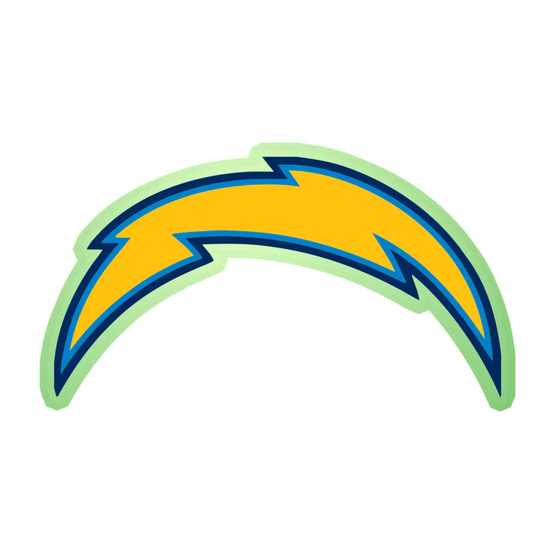 Los Angeles Chargers Glow in the Dark Vinyl Sticker - Old Logo - Custom Size