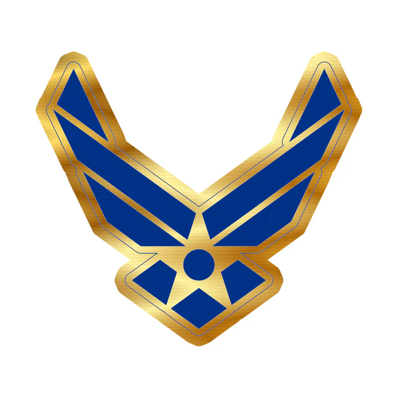 Air Force Gold Chrome Vinyl Decal