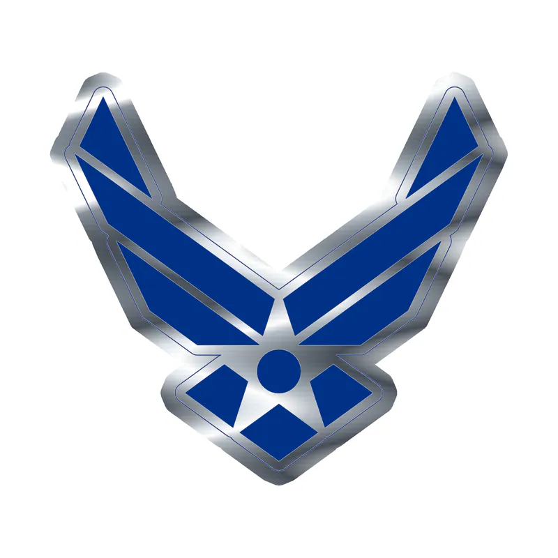 Air Force Silver Chrome Vinyl Decal