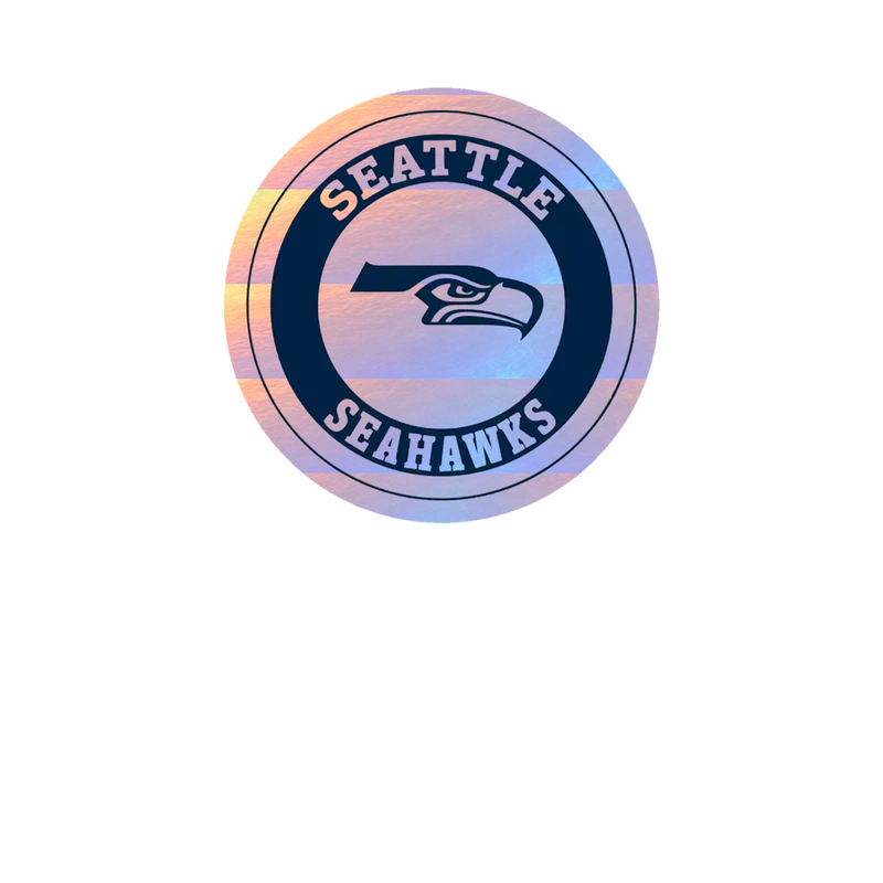 Seattle Seahawks - Image 4 - Holographic Vinyl Sticker - Custom Size