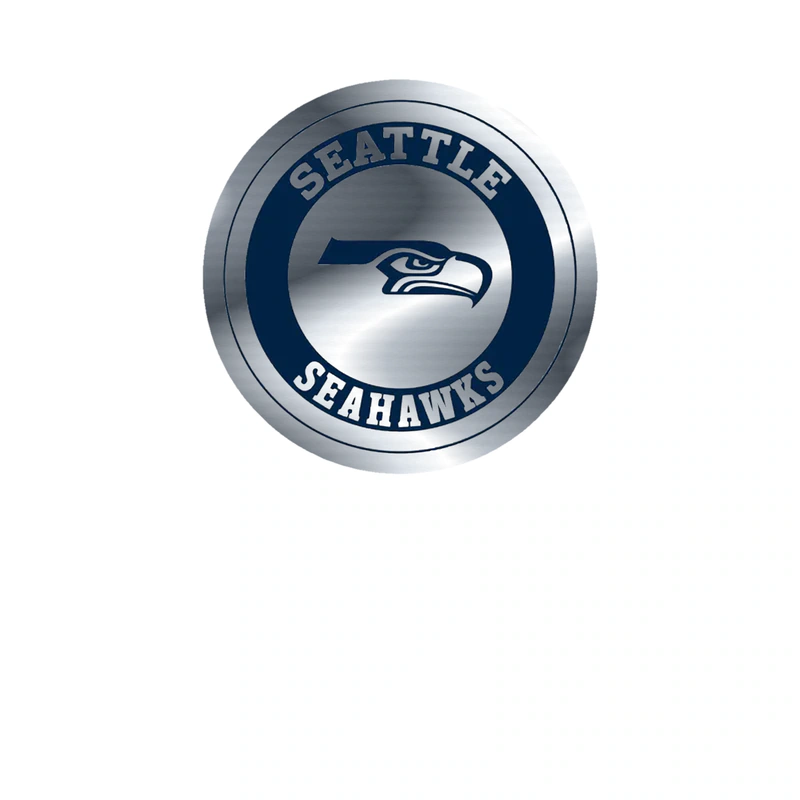 Seattle Seahawks - Image 4 - Silver Chrome Vinyl Sticker - Custom Size