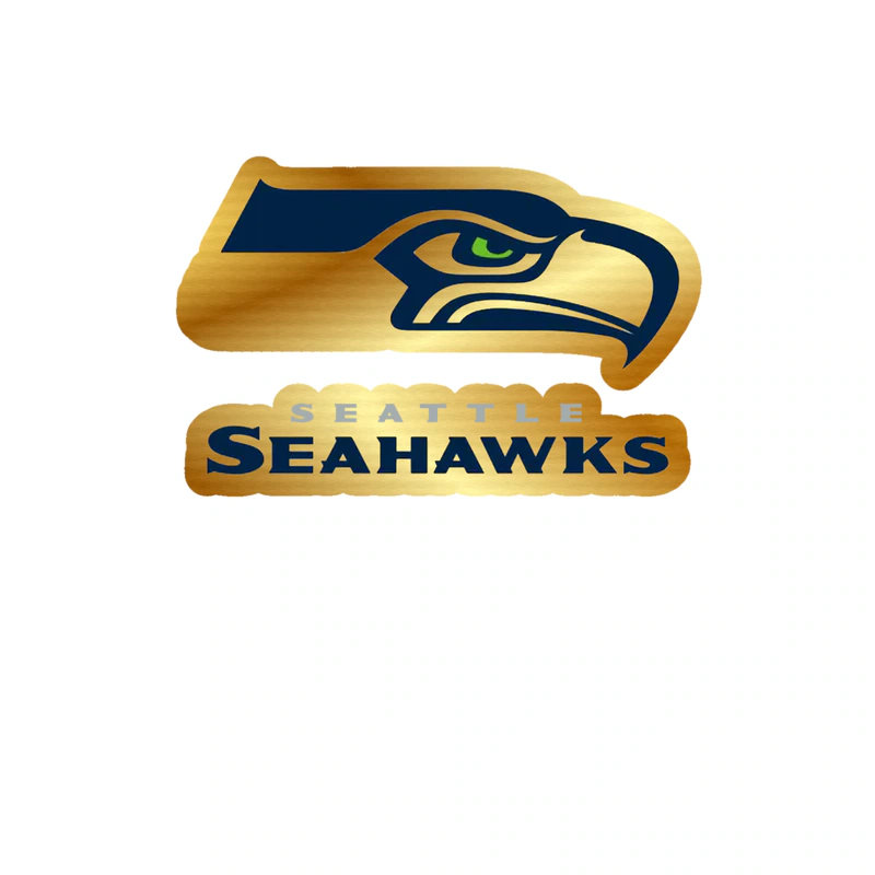 Seattle Seahawks - Image 9 - Gold Chrome Vinyl Sticker - Custom Size
