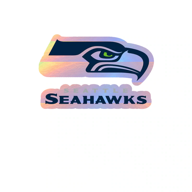Seattle Seahawks - Image 9 - Holographic Vinyl Sticker - Custom Size