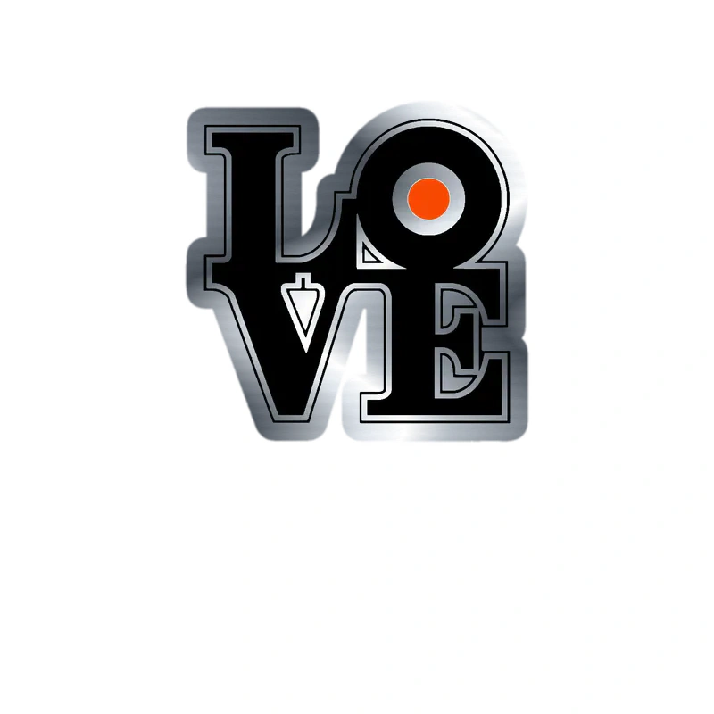 Philadelphia Flyers - Logo - Silver Chrome Vinyl Sticker - Custom Size