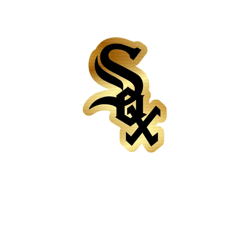 Chicago White Sox - Gold Chrome Vinyl Sticker - Custom Size