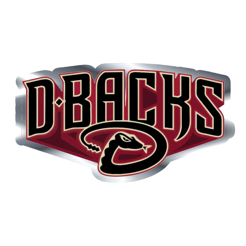 Arizona Diamondbacks - Dbacks Snake - Silver Chrome Vinyl Sticker - Custom Size