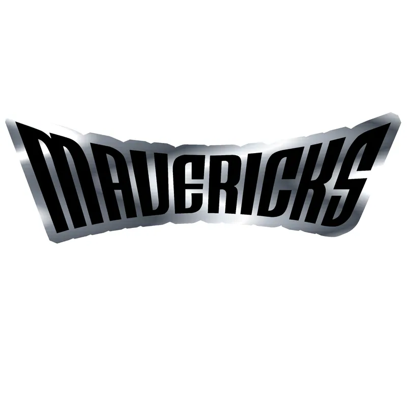 Dallas Mavericks - Image 2 - Silver Chrome Vinyl Sticker - Custom Size