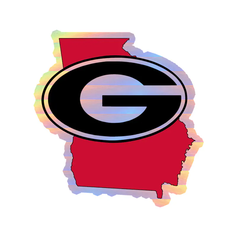 Georgia Bulldogs - Image 9 - Holographic Vinyl Decal - Custom Size