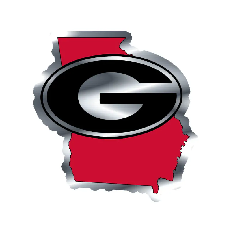 Georgia Bulldogs - Image 9 - Silver Chrome Vinyl Decal - Custom Size