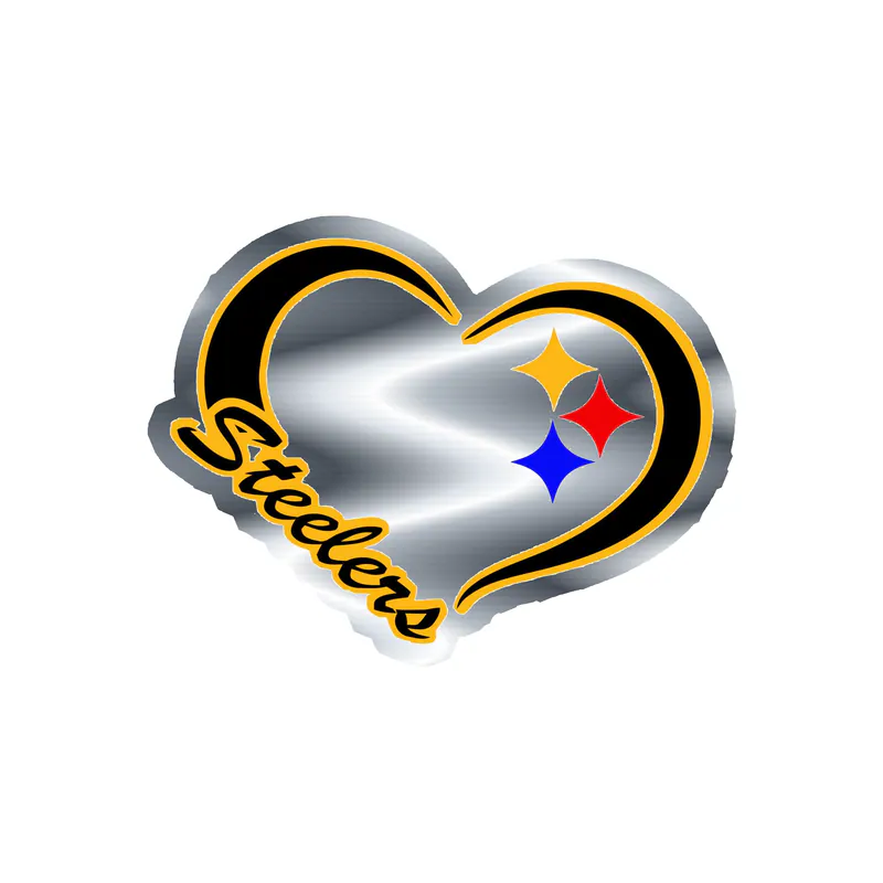 Pittsburgh Steelers - Image 9 - Silver Chrome Vinyl Sticker - Custom Size