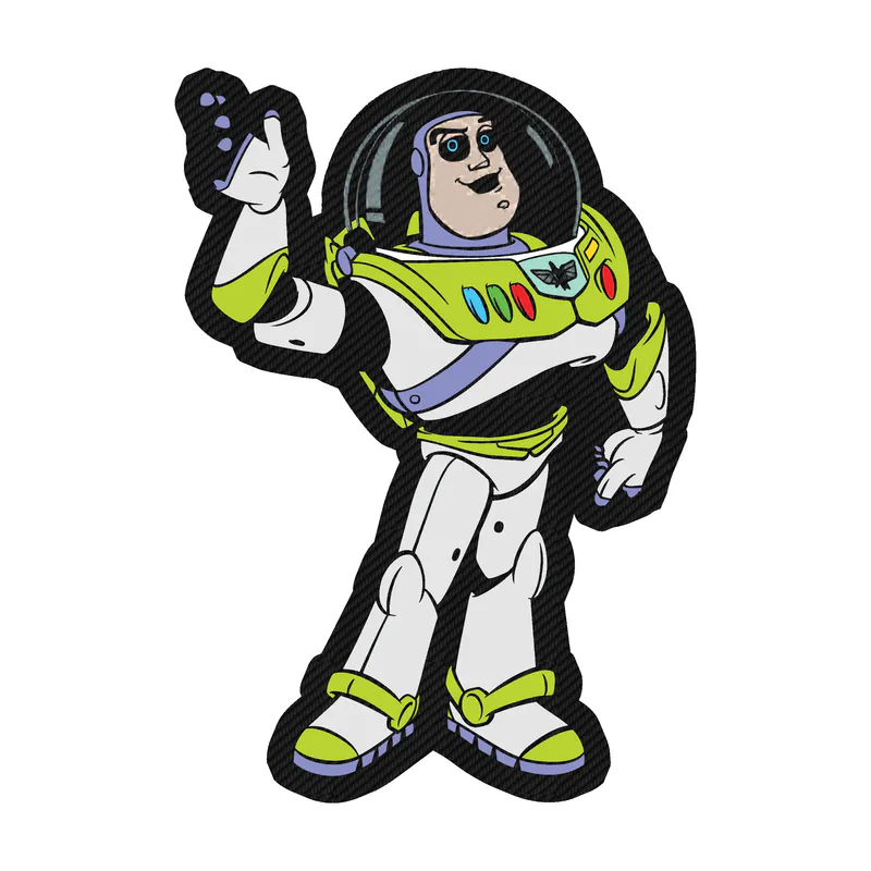 Toy Story Buzz Lightyear Carbon Fiber Vinyl Sticker - Custom Size