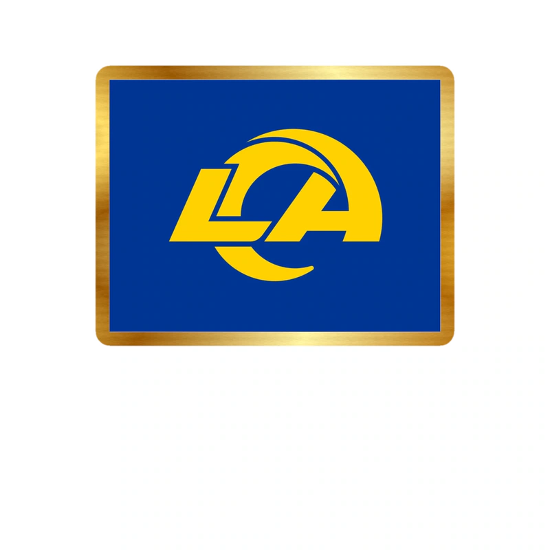 Los Angeles Rams - Image 20 - Gold Chrome Vinyl Sticker - Custom Size