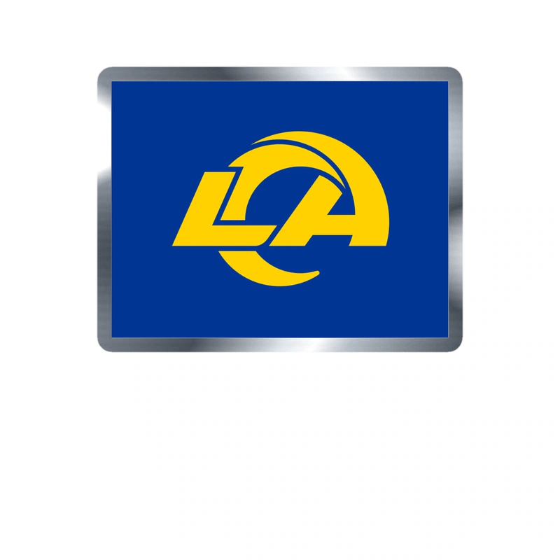 Los Angeles Rams - Image 20 - Silver Chrome Vinyl Sticker - Custom Size