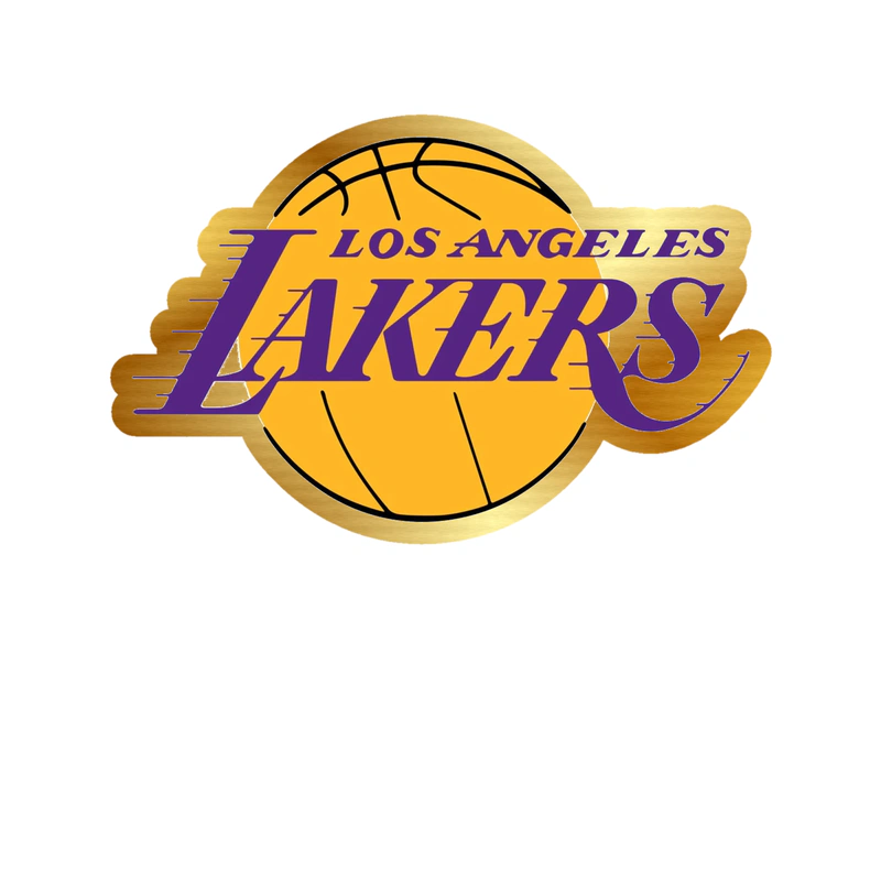 Los Angeles Lakers - Image 14 - Gold Chrome Vinyl Sticker - Custom Size