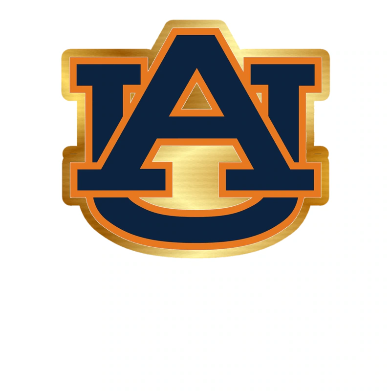Auburn Tigers - Image 2 - Gold Chrome Vinyl Decal - Custom Size