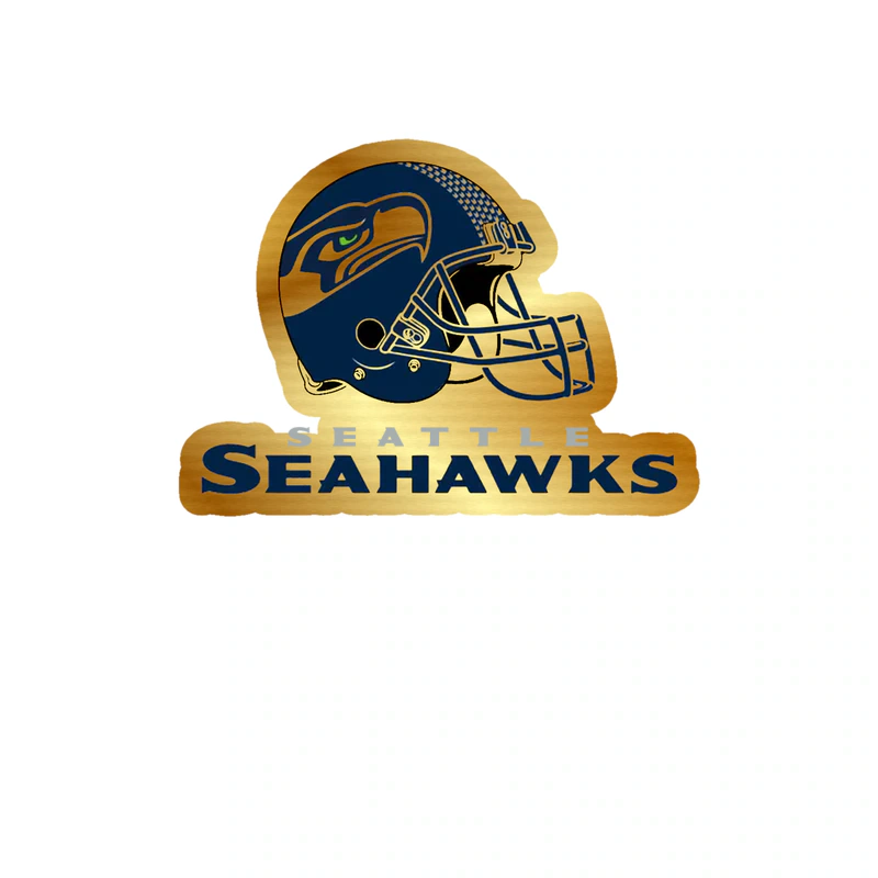 Seattle Seahawks - Image 6 - Gold Chrome Vinyl Sticker - Custom Size
