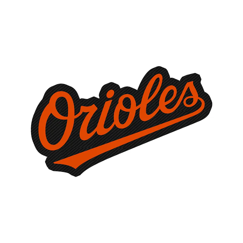Baltimore Orioles - Orioles - Carbon Fiber Vinyl Sticker - Custom Size