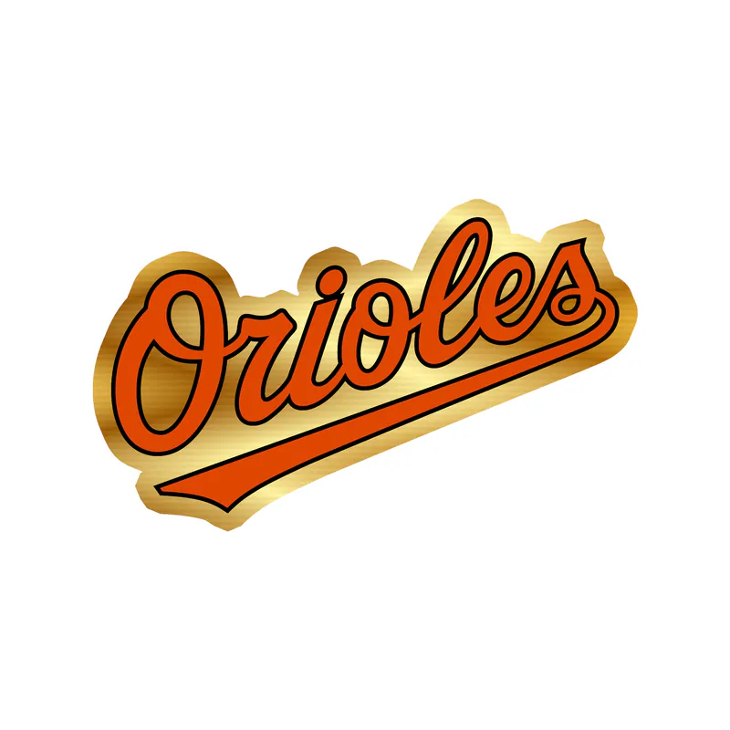 Baltimore Orioles - Orioles - Gold Chrome Vinyl Sticker - Custom Size