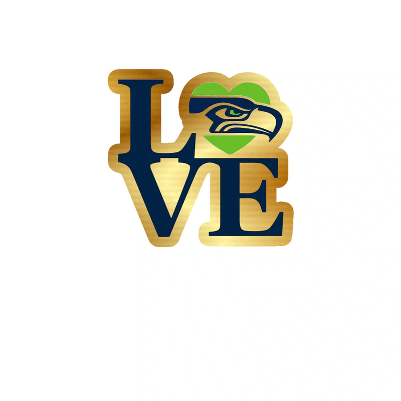 Seattle Seahawks - Image 15 - Gold Chrome Vinyl Sticker - Custom Size