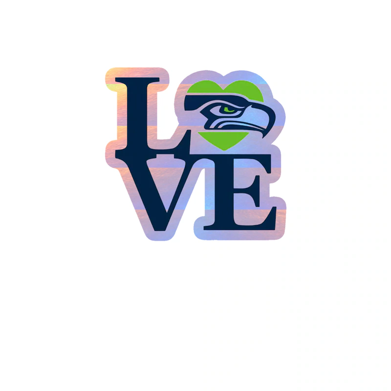 Seattle Seahawks - Image 15 - Holographic Vinyl Sticker - Custom Size