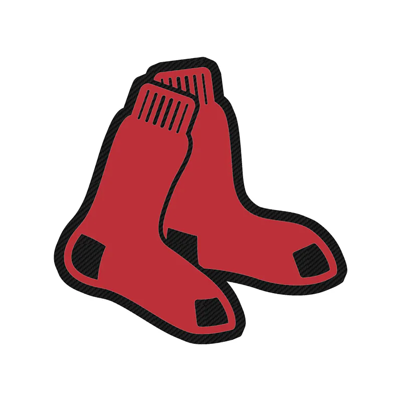 Boston Red Sox - Red Socks - Carbon Fiber Vinyl Sticker - Custom Size
