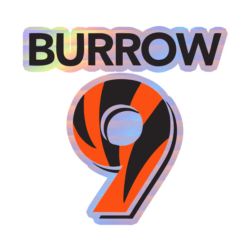 Cincinnati Bengals - #9 - Holographic Vinyl Sticker - Custom Size