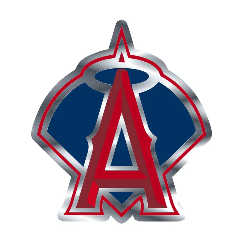 Los Angeles Angels - A With Plate - Silver Chrome Vinyl Sticker - Custom Size