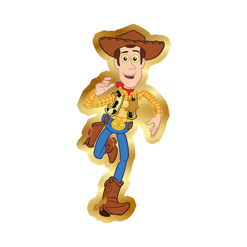 Toy Story Woody Gold Chrome Vinyl Sticker - Custom Size