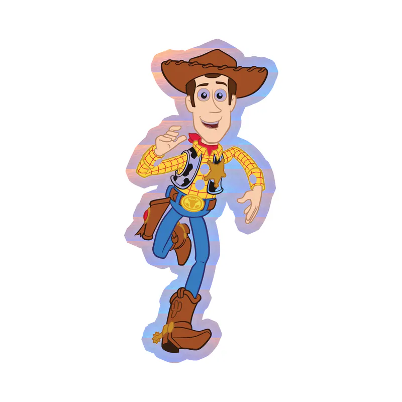 Toy Story Woody Holographic Vinyl Sticker - Custom Size