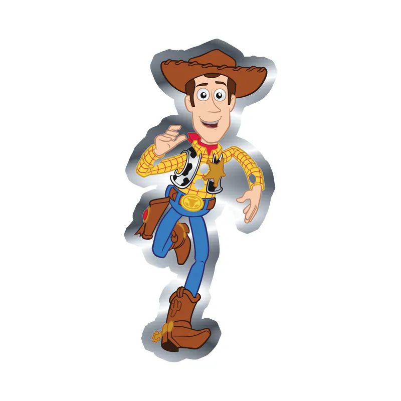 Toy Story Woody Silver Chrome Vinyl Sticker - Custom Size