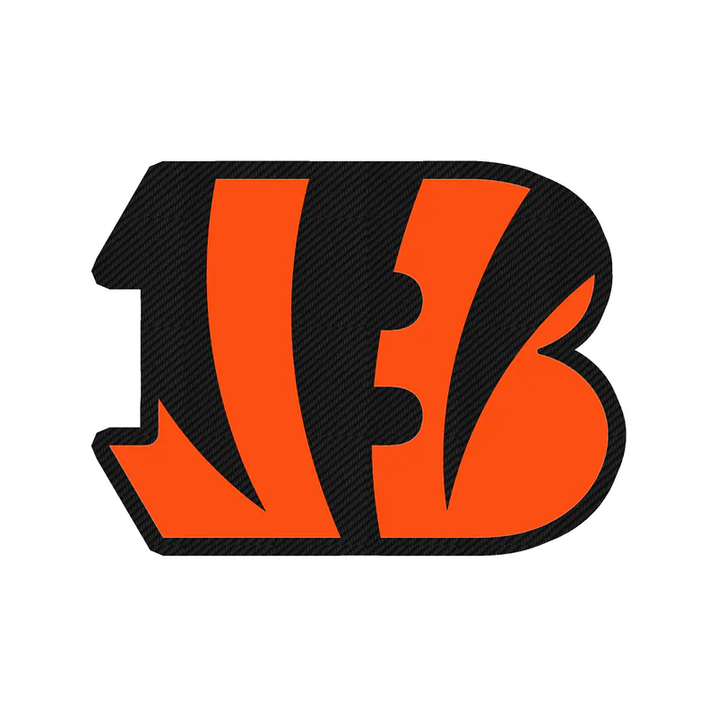 Cincinnati Bengals - B - Carbon Fiber Vinyl Sticker - Custom Size