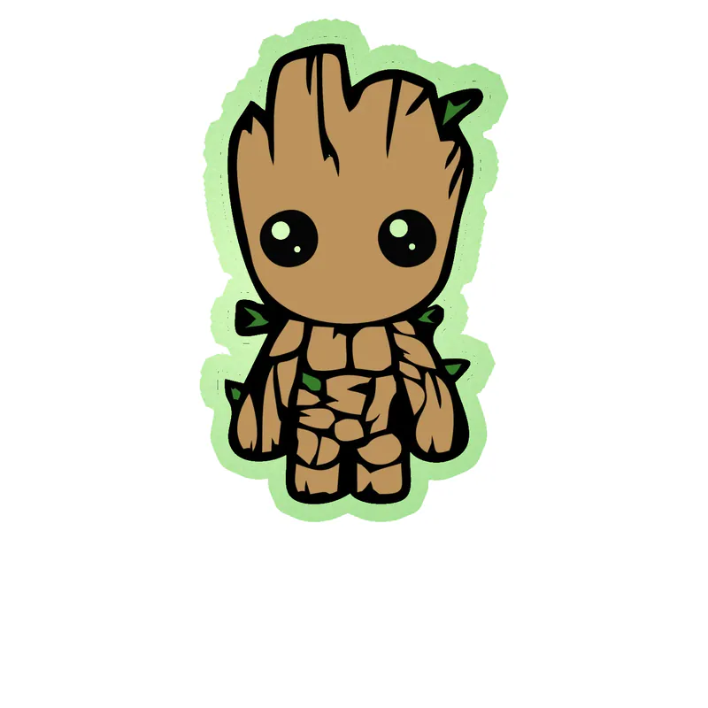 Groot Glow in the Dark Vinyl Decal