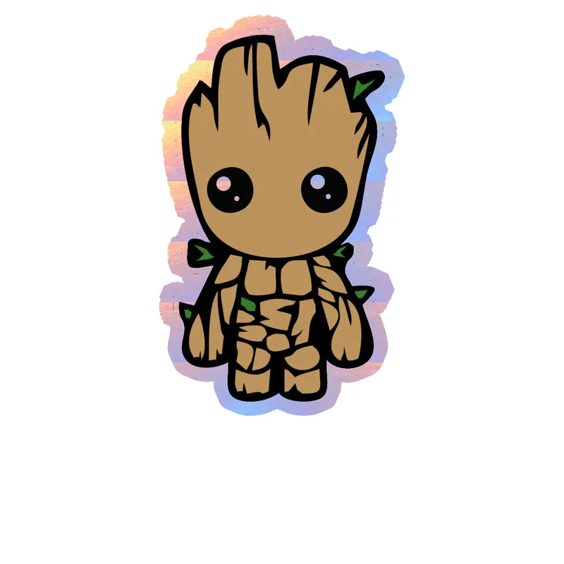 Groot Holographic Vinyl Decal