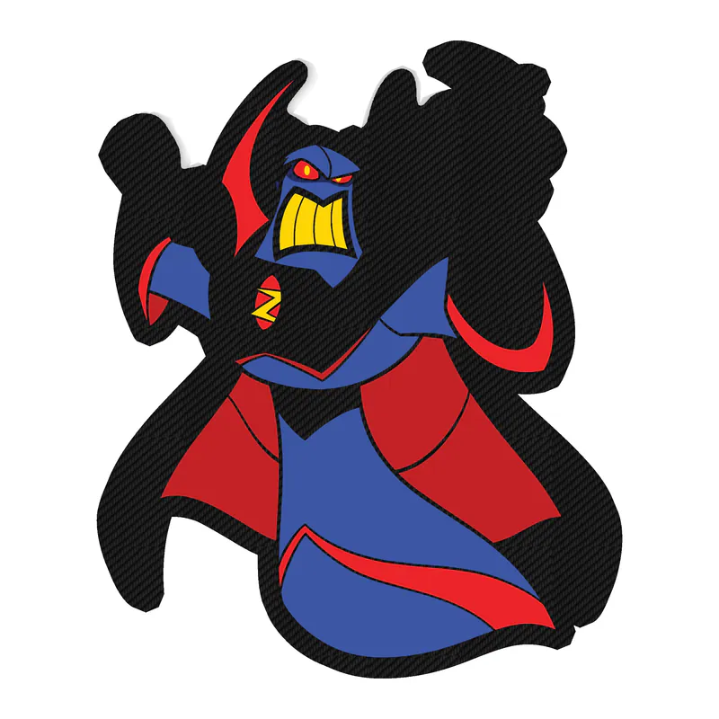 Toy Story Emperor Zurg Carbon Fiber Vinyl Sticker - Custom Size