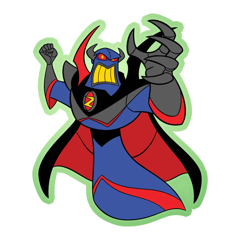 Toy Story Emperor Zurg Glow in the Dark Vinyl Sticker - Custom Size