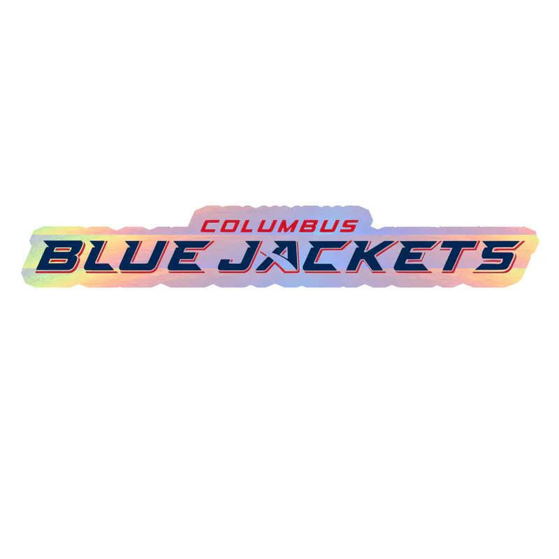 Columbus Blue Jackets - Name - Holographic Vinyl Sticker - Custom Size