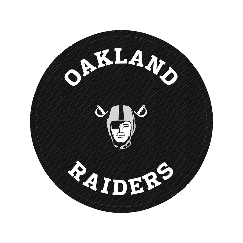 Oakland Raiders Carbon Fiber Vinyl Sticker - Custom Size