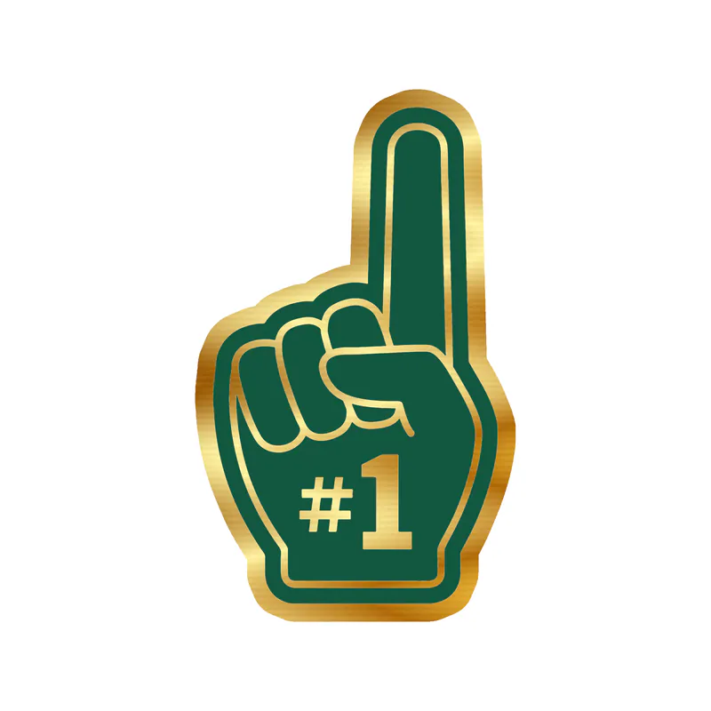New York Jets - #1 - Gold Chrome Vinyl Sticker - Custom Size