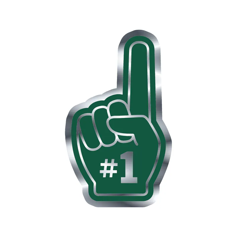 New York Jets - #1 - Silver Chrome Vinyl Sticker - Custom Size