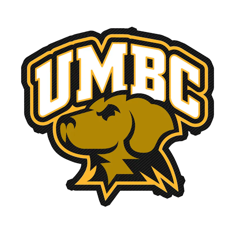 UMBC Retrievers Carbon Fiber Vinyl Decal - Custom Size