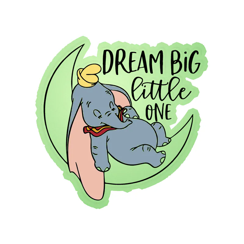 Dumbo Glow in the Dark Vinyl Sticker - Custom Size