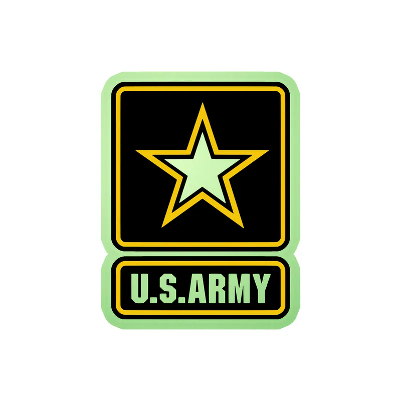 Army Glow in the Dark Vinyl Decal