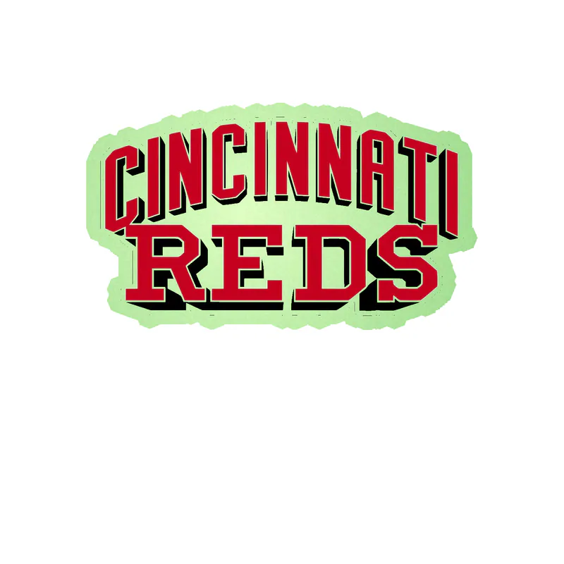 Cincinnati Reds - Name - Glow in the Dark Vinyl Sticker - Custom Size