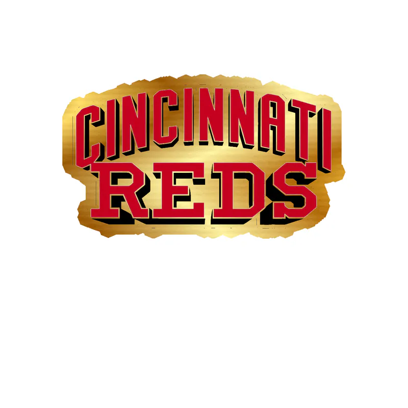 Cincinnati Reds - Name - Gold Chrome Vinyl Sticker - Custom Size